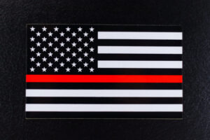 Fire Department American Flag Sticker