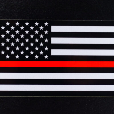 Fire Department American Flag Sticker