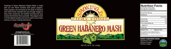 Green Habanero Mash-Label